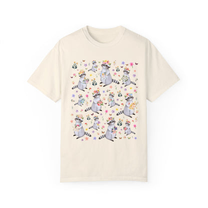 Floral Raccoon Tee Shirt