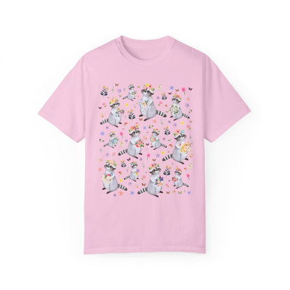 Floral Raccoon Tee Shirt