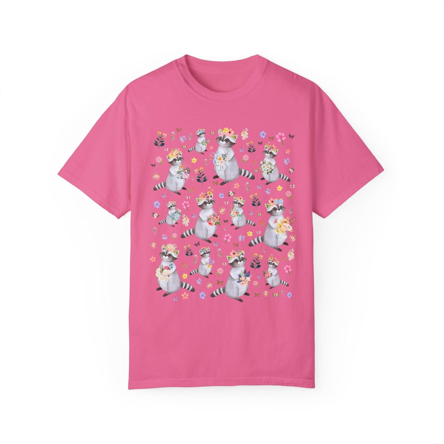 Floral Raccoon Tee Shirt