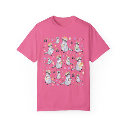 Floral Raccoon Tee Shirt