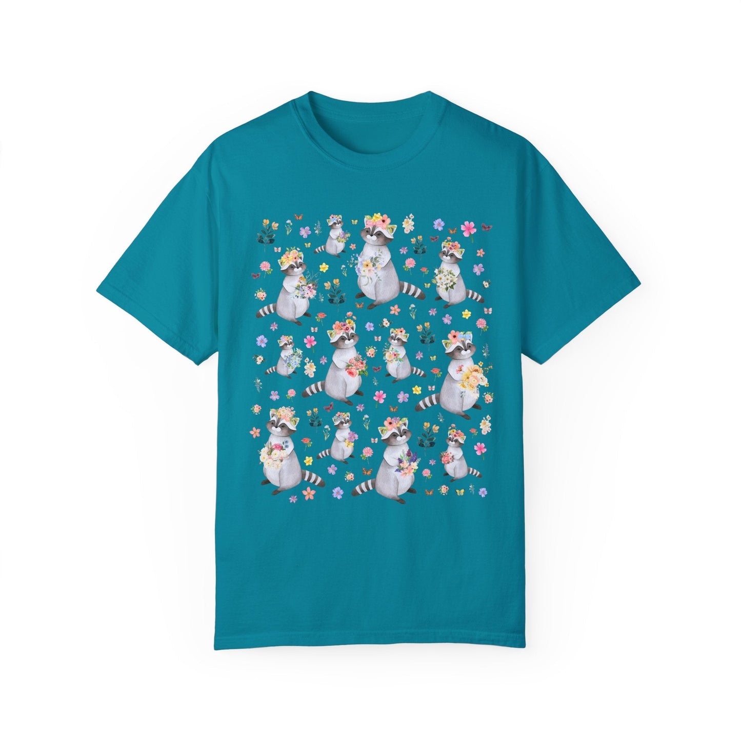 Floral Raccoon Tee Shirt