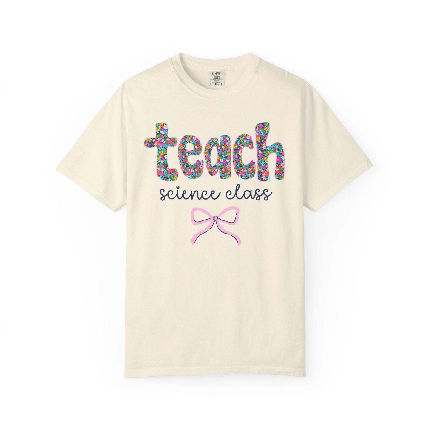 Floral Science Teacher Tee