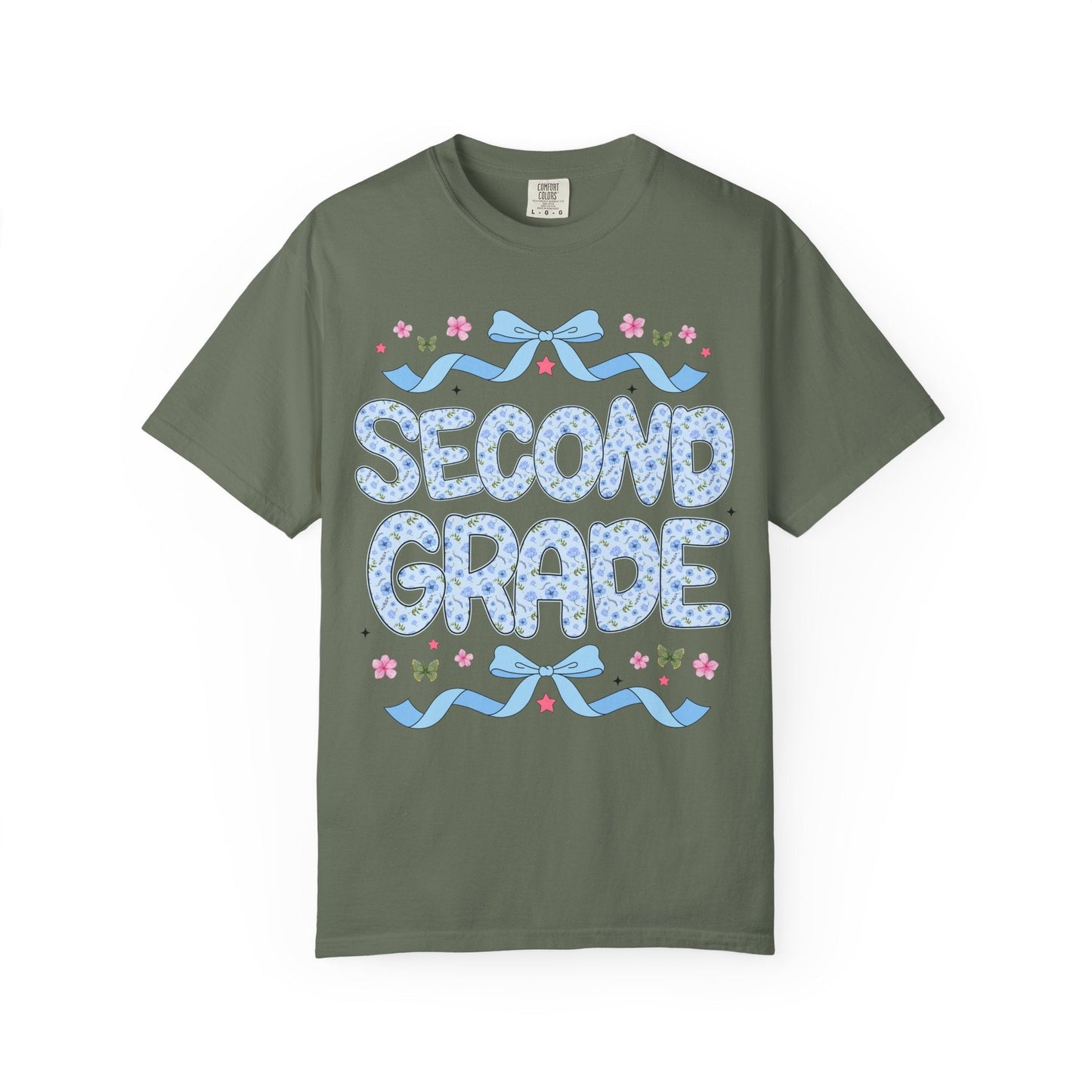 Floral Second Grade Teacher Tee
