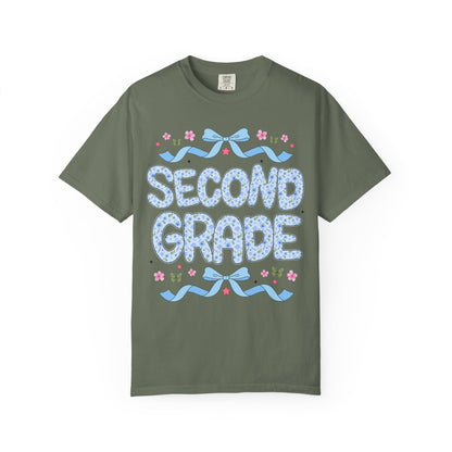 Floral Second Grade Teacher Tee