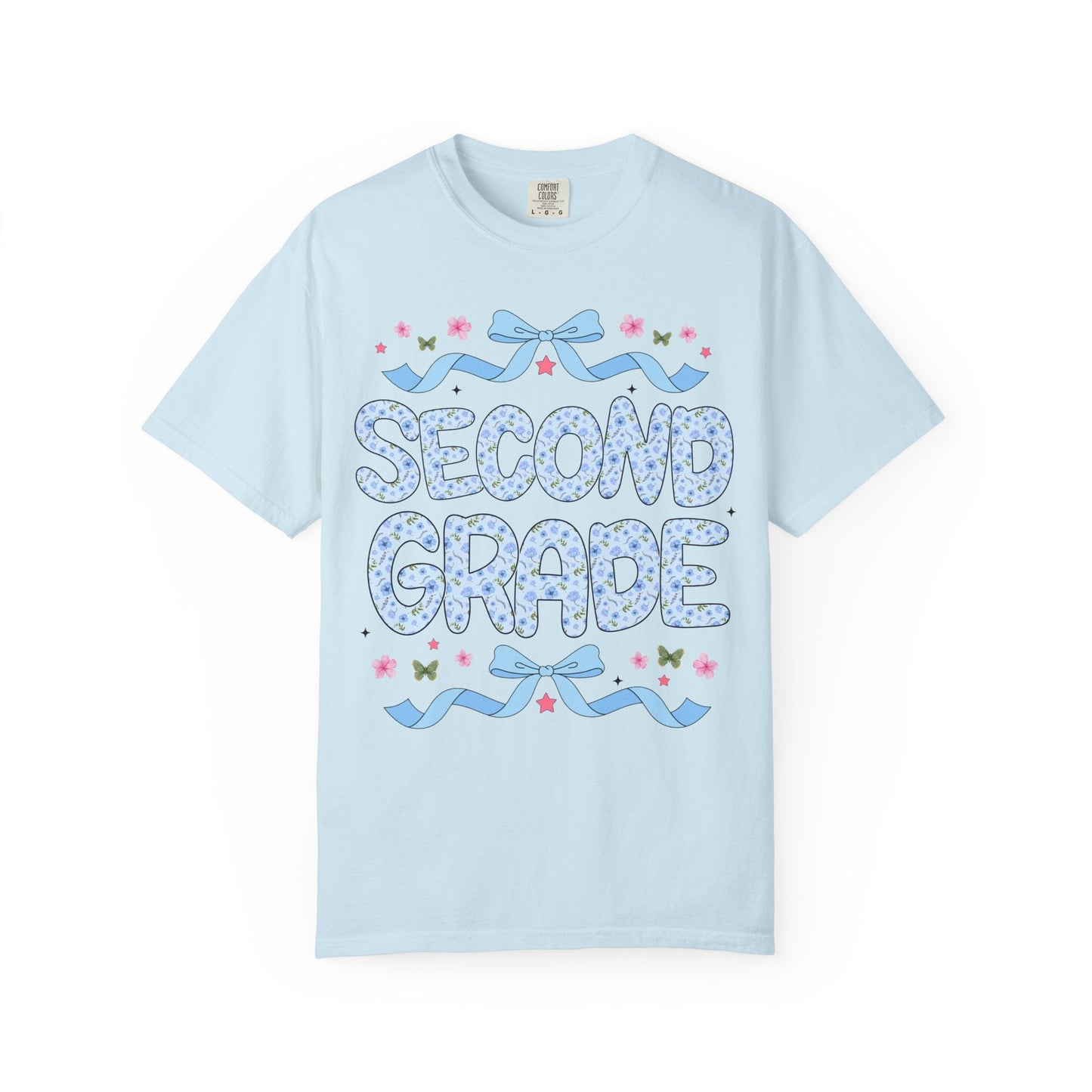 Floral Second Grade Teacher Tee