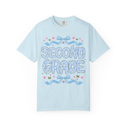 Floral Second Grade Teacher Tee