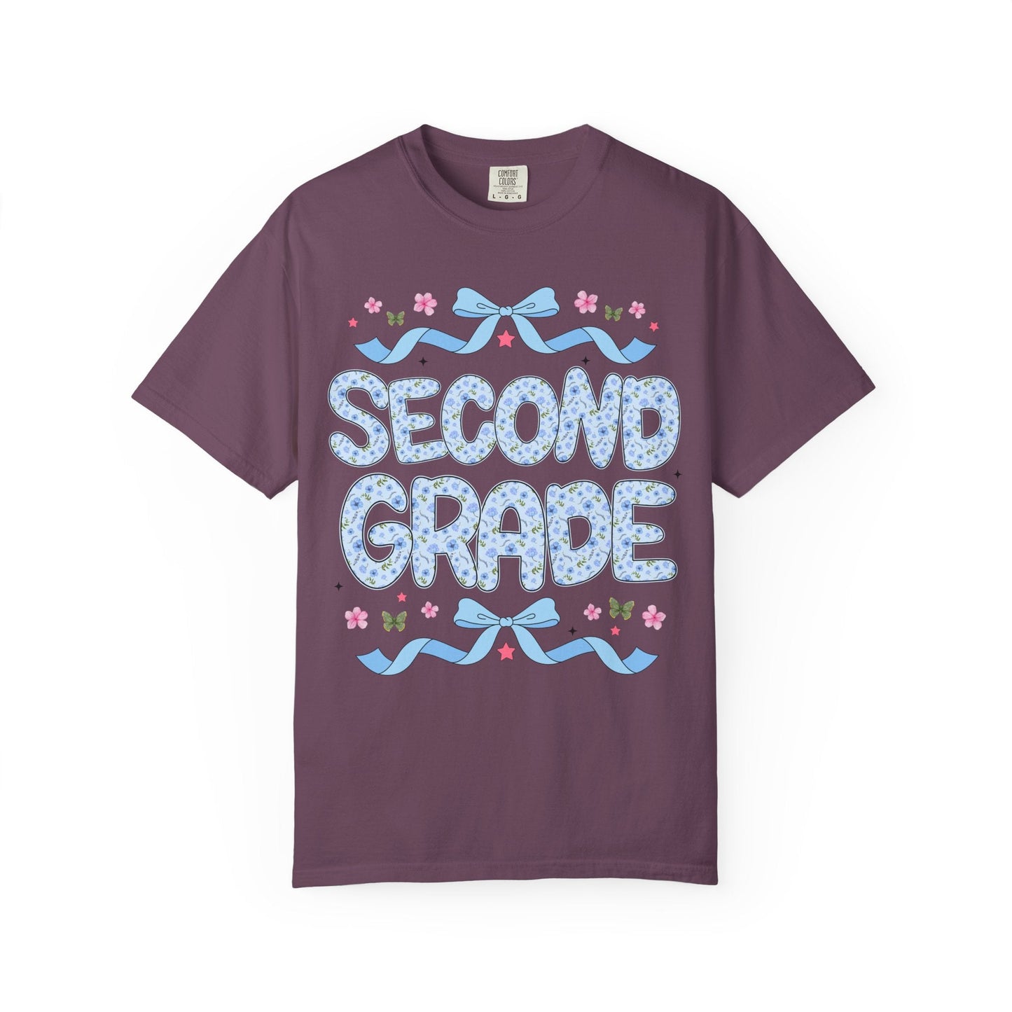 Floral Second Grade Teacher Tee