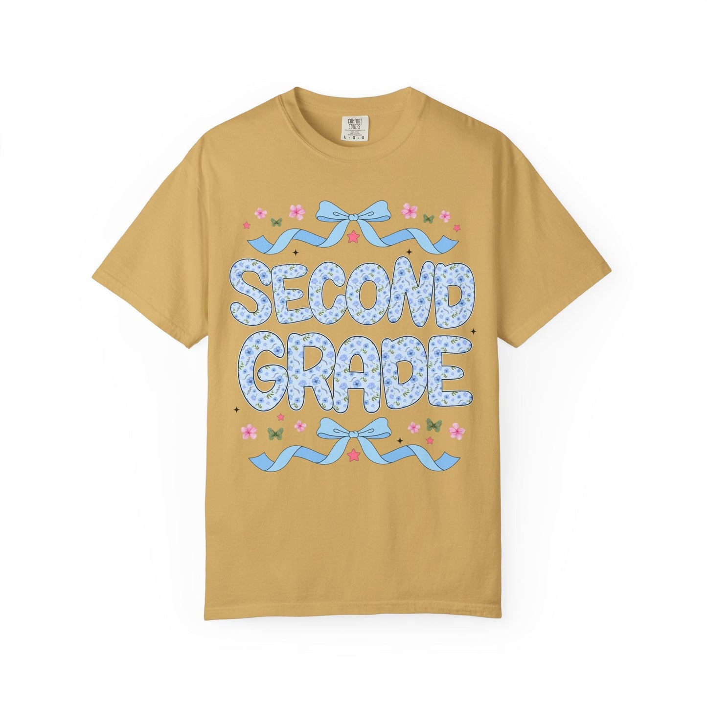 Floral Second Grade Teacher Tee