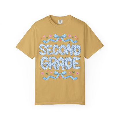 Floral Second Grade Teacher Tee