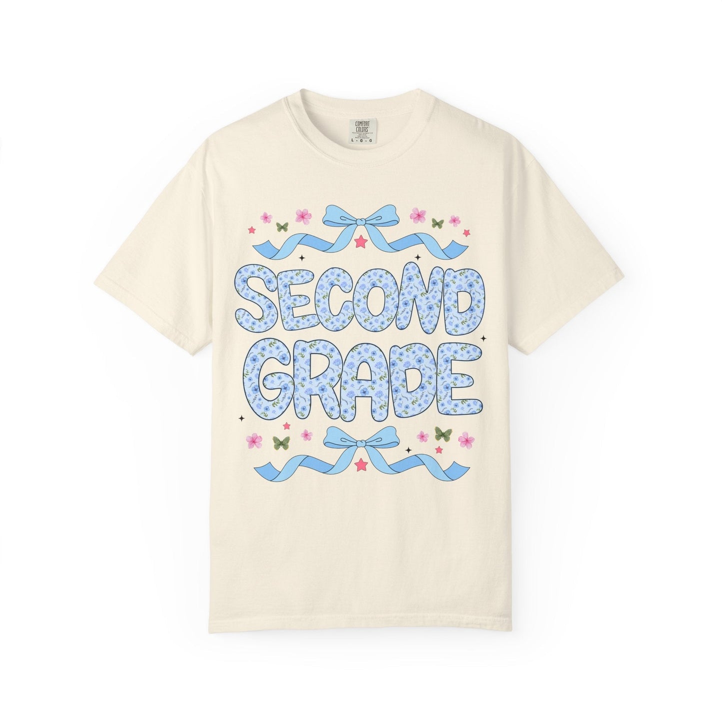 Floral Second Grade Teacher Tee