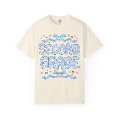Floral Second Grade Teacher Tee