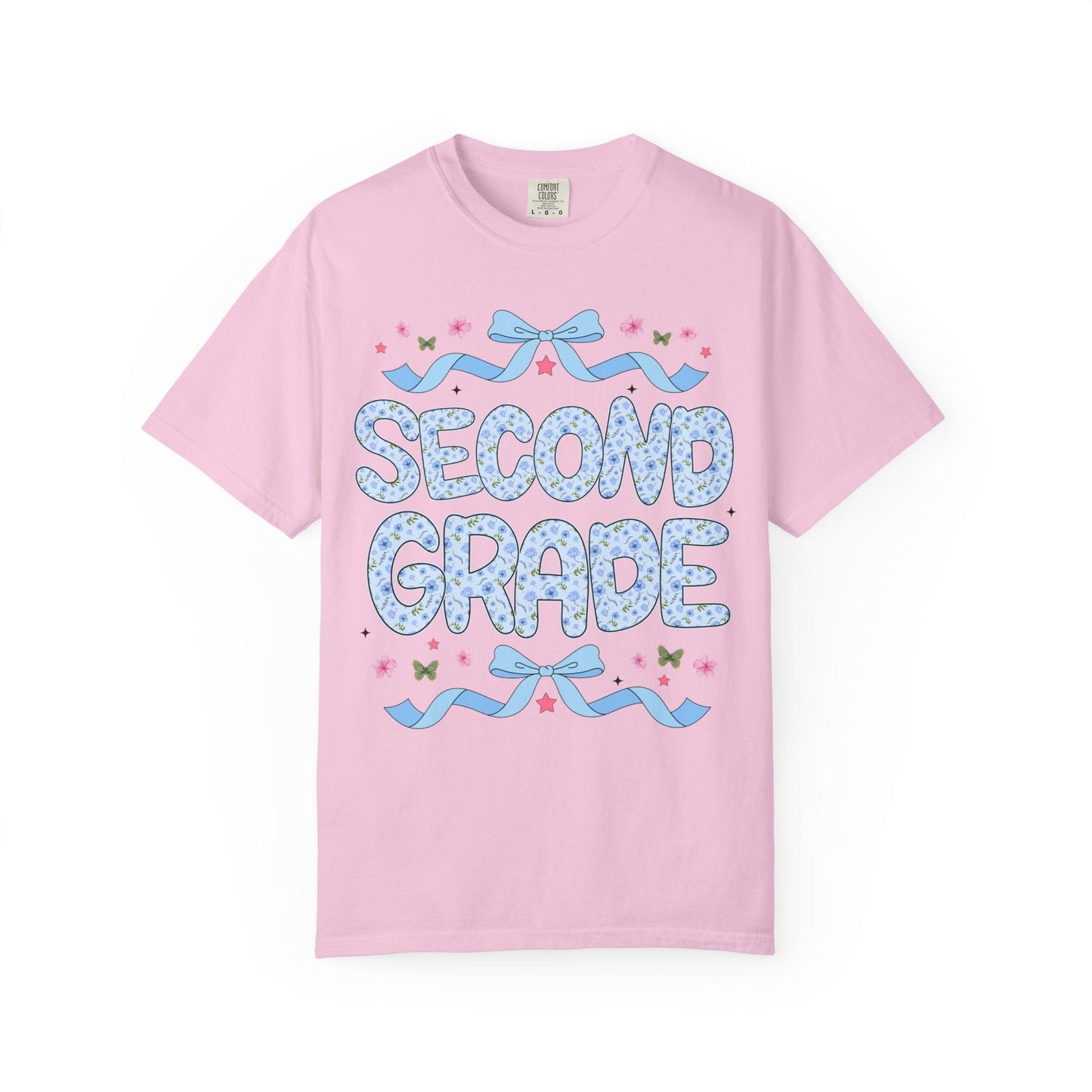 Floral Second Grade Teacher Tee
