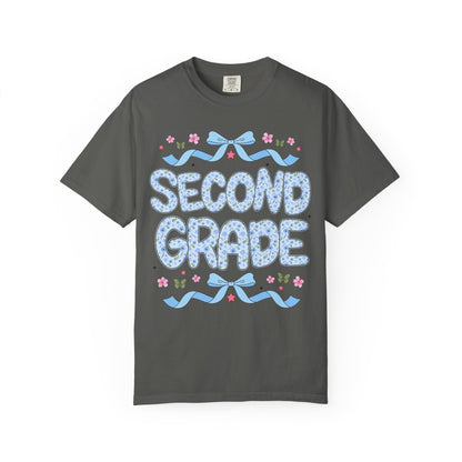 Floral Second Grade Teacher Tee