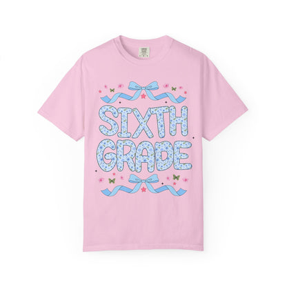 Floral Sixth Grade Teacher Tee