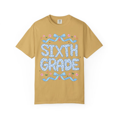 Floral Sixth Grade Teacher Tee