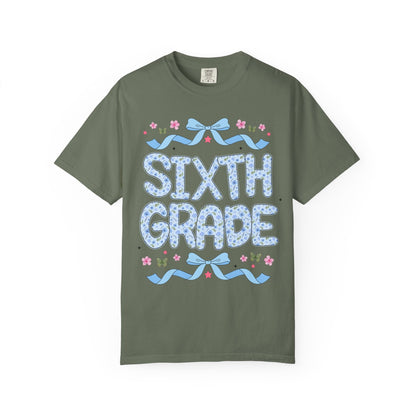 Floral Sixth Grade Teacher Tee