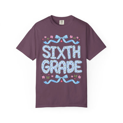 Floral Sixth Grade Teacher Tee