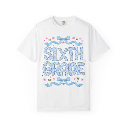 Floral Sixth Grade Teacher Tee
