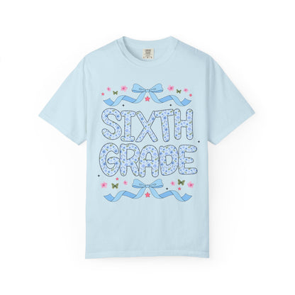 Floral Sixth Grade Teacher Tee