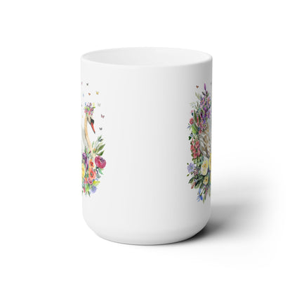Floral Swan Coffee Mug