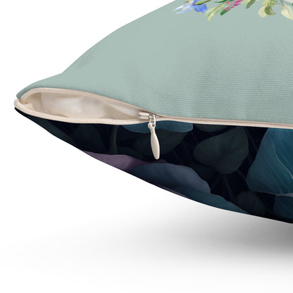 Floral Swan Pillow