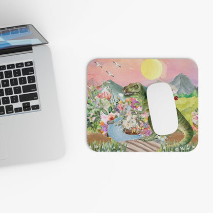 Floral T-Rex Mousepad