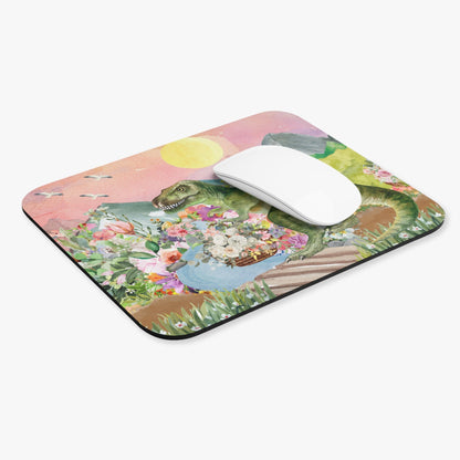Floral T-Rex Mousepad