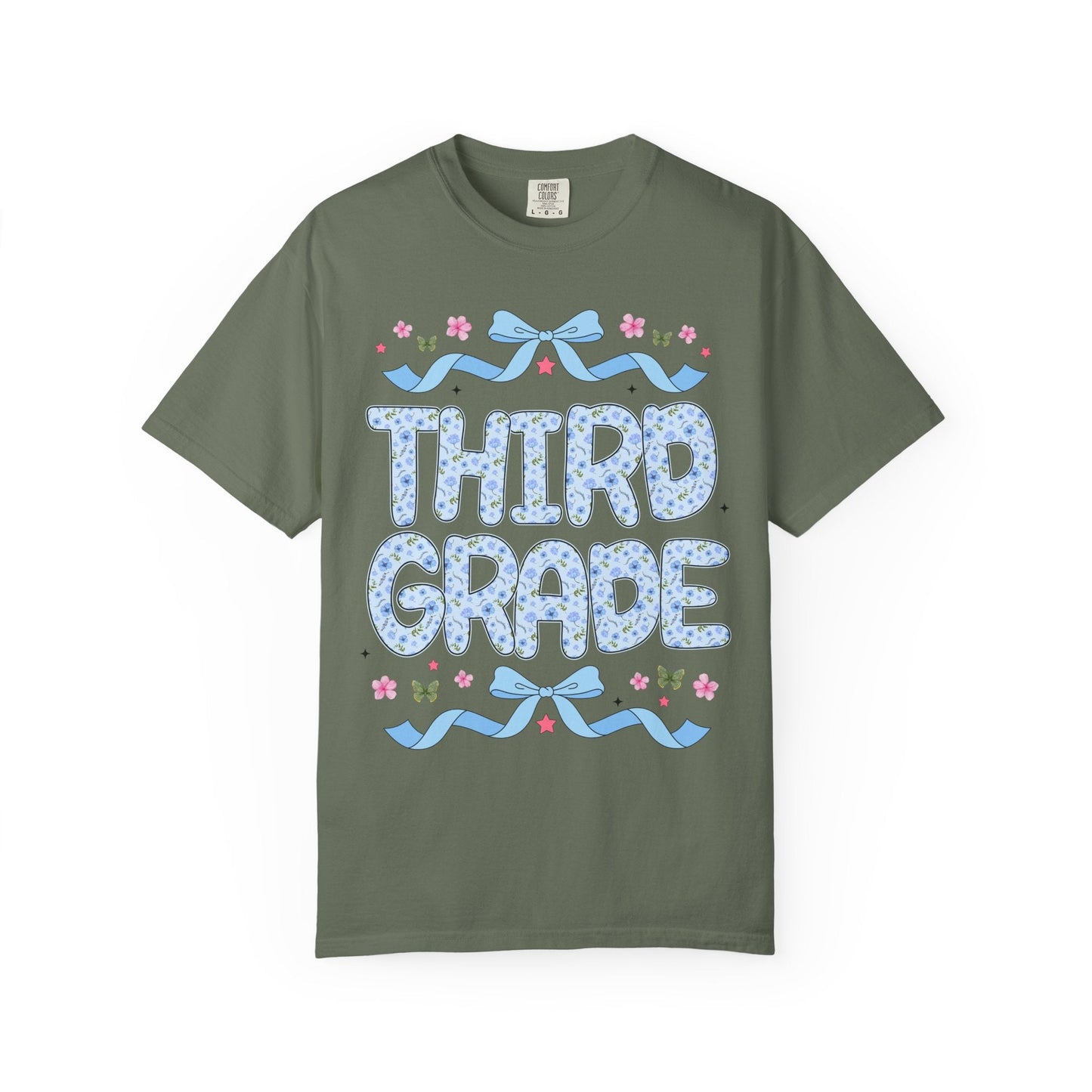 Floral Third Grade Teacher Tee