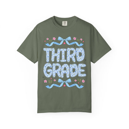 Floral Third Grade Teacher Tee