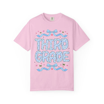 Floral Third Grade Teacher Tee