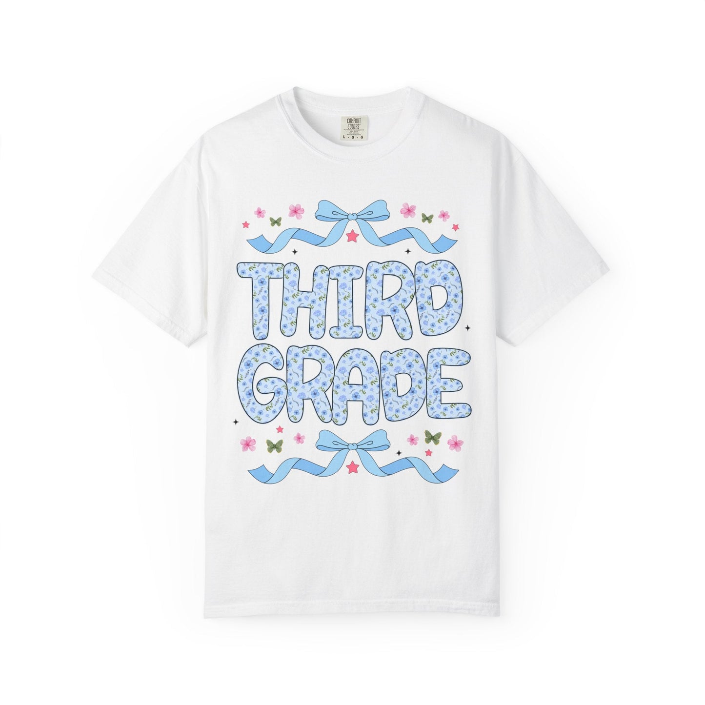 Floral Third Grade Teacher Tee