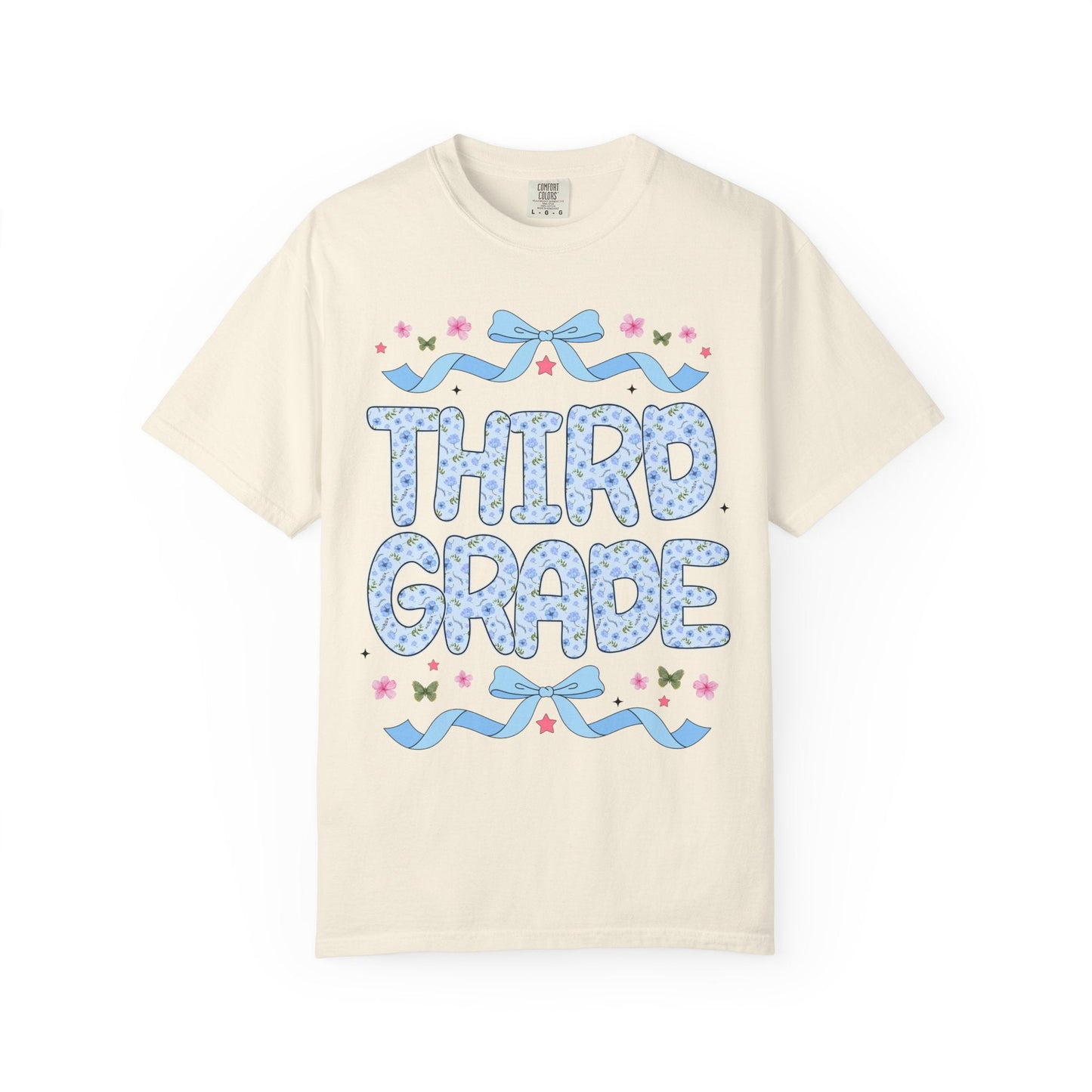 Floral Third Grade Teacher Tee
