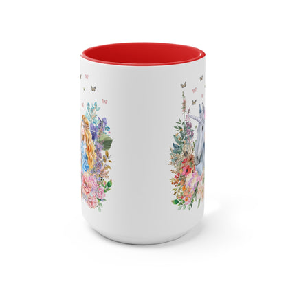 Floral Unicorn Mug for Fantasy Lover