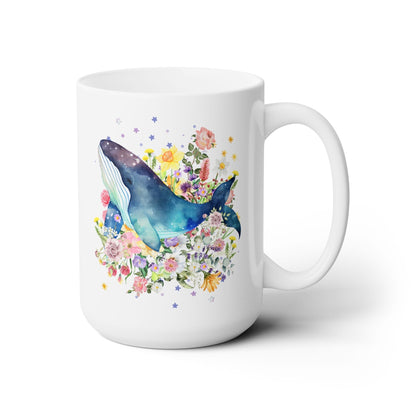 Floral Whale Coffee Mug