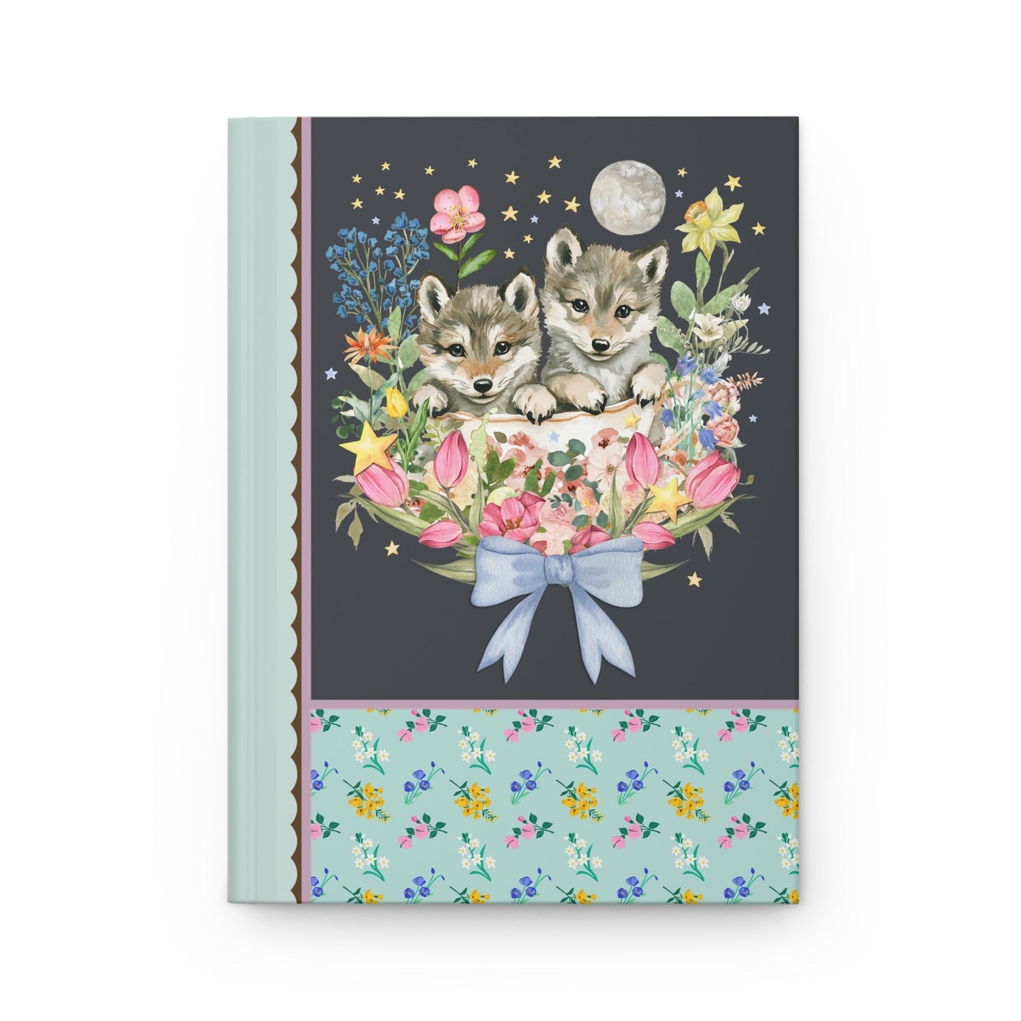 Floral Wolf Notebook