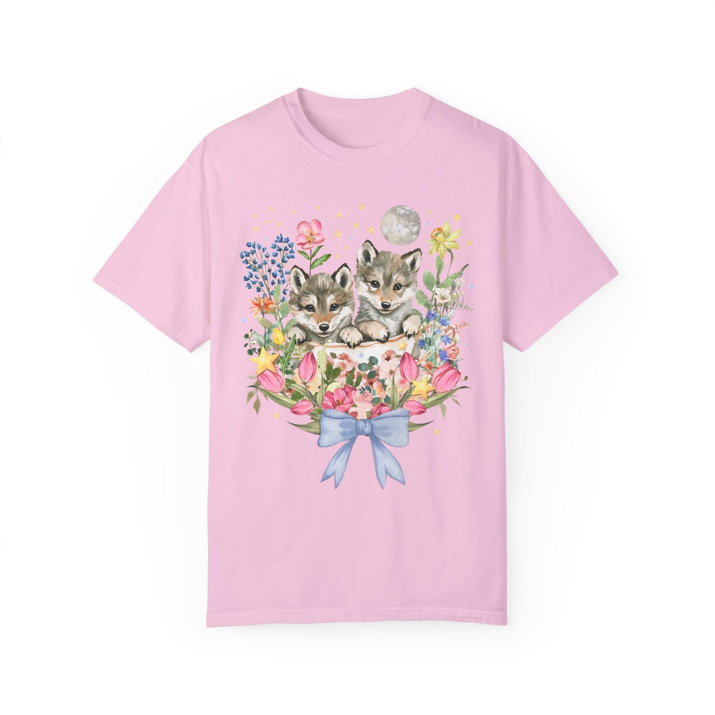 Floral Wolf Pup Tee