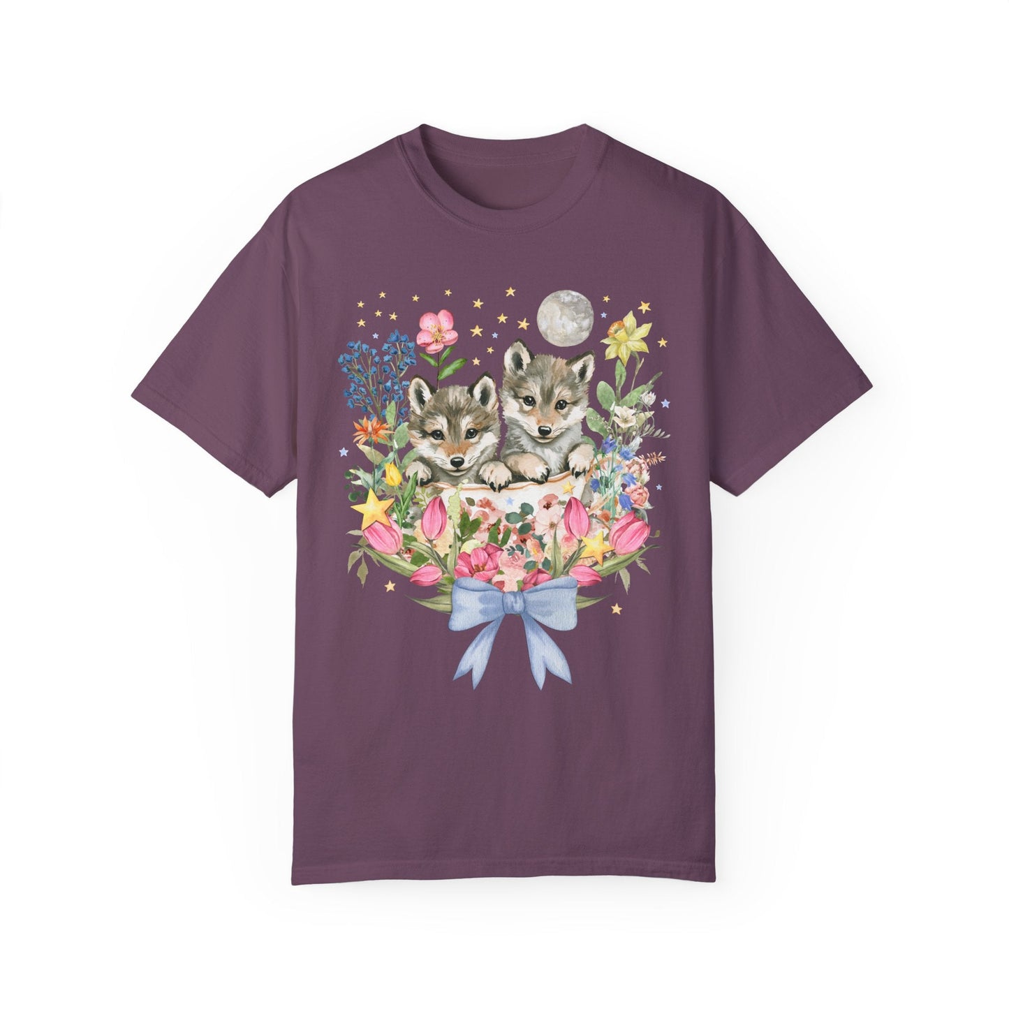 Floral Wolf Pup Tee