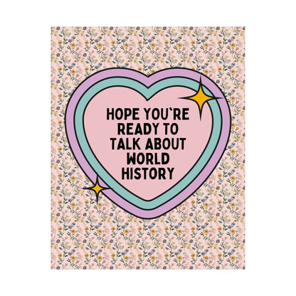 Floral World History Poster