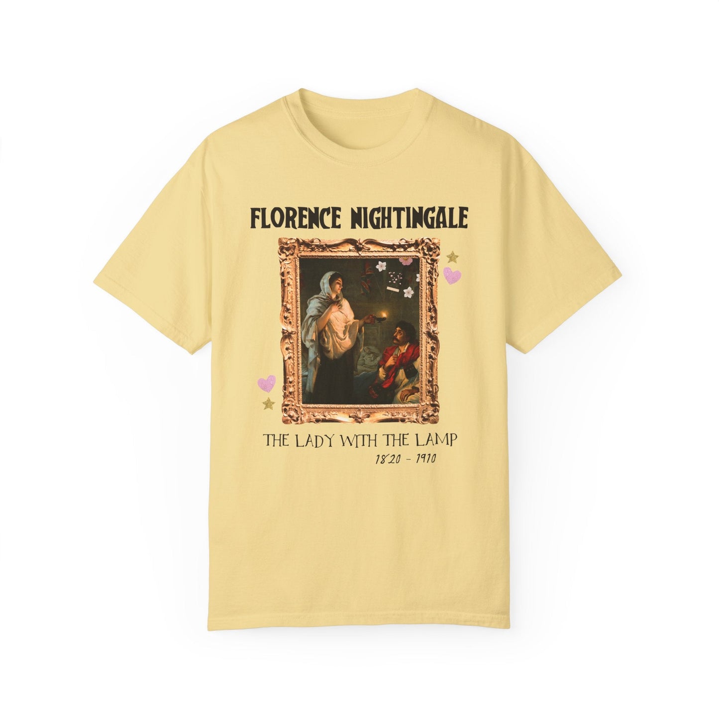 Florence Nightingale Lady with the Lamp Art History Tee Shirt for Science Teacher or Nursing Professor, Famous Painting by Henrietta Rae