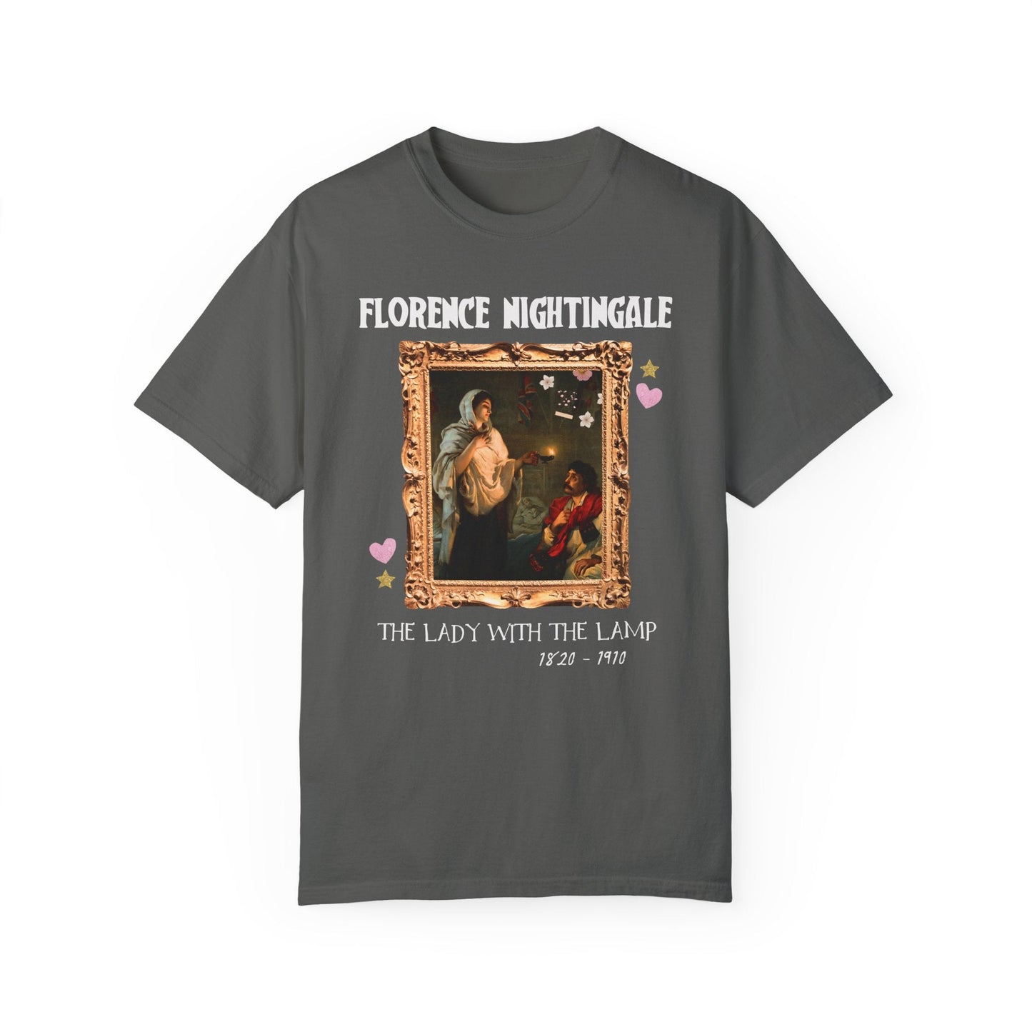 Florence Nightingale Lady with the Lamp Art History Tee Shirt for Science Teacher or Nursing Professor, Famous Painting by Henrietta Rae
