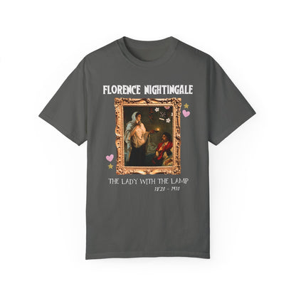 Florence Nightingale Lady with the Lamp Art History Tee Shirt for Science Teacher or Nursing Professor, Famous Painting by Henrietta Rae