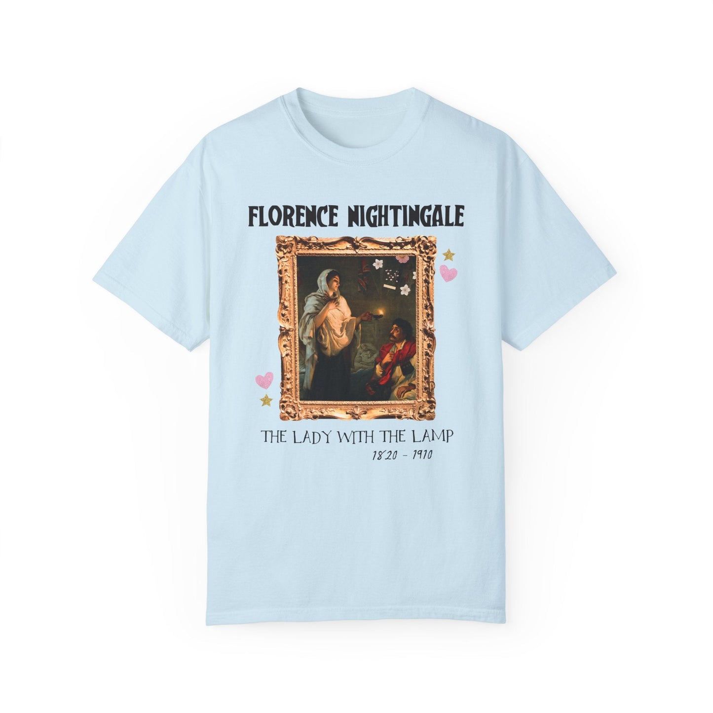 Florence Nightingale Lady with the Lamp Art History Tee Shirt for Science Teacher or Nursing Professor, Famous Painting by Henrietta Rae