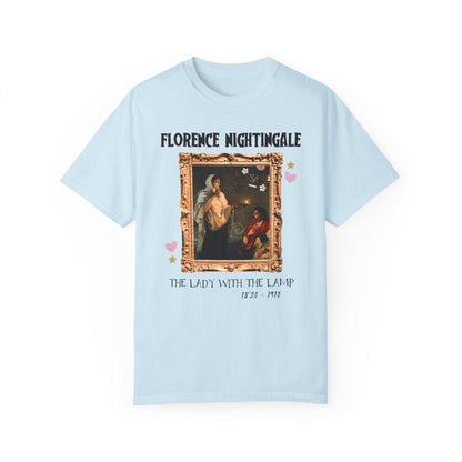 Florence Nightingale Lady with the Lamp Art History Tee Shirt for Science Teacher or Nursing Professor, Famous Painting by Henrietta Rae