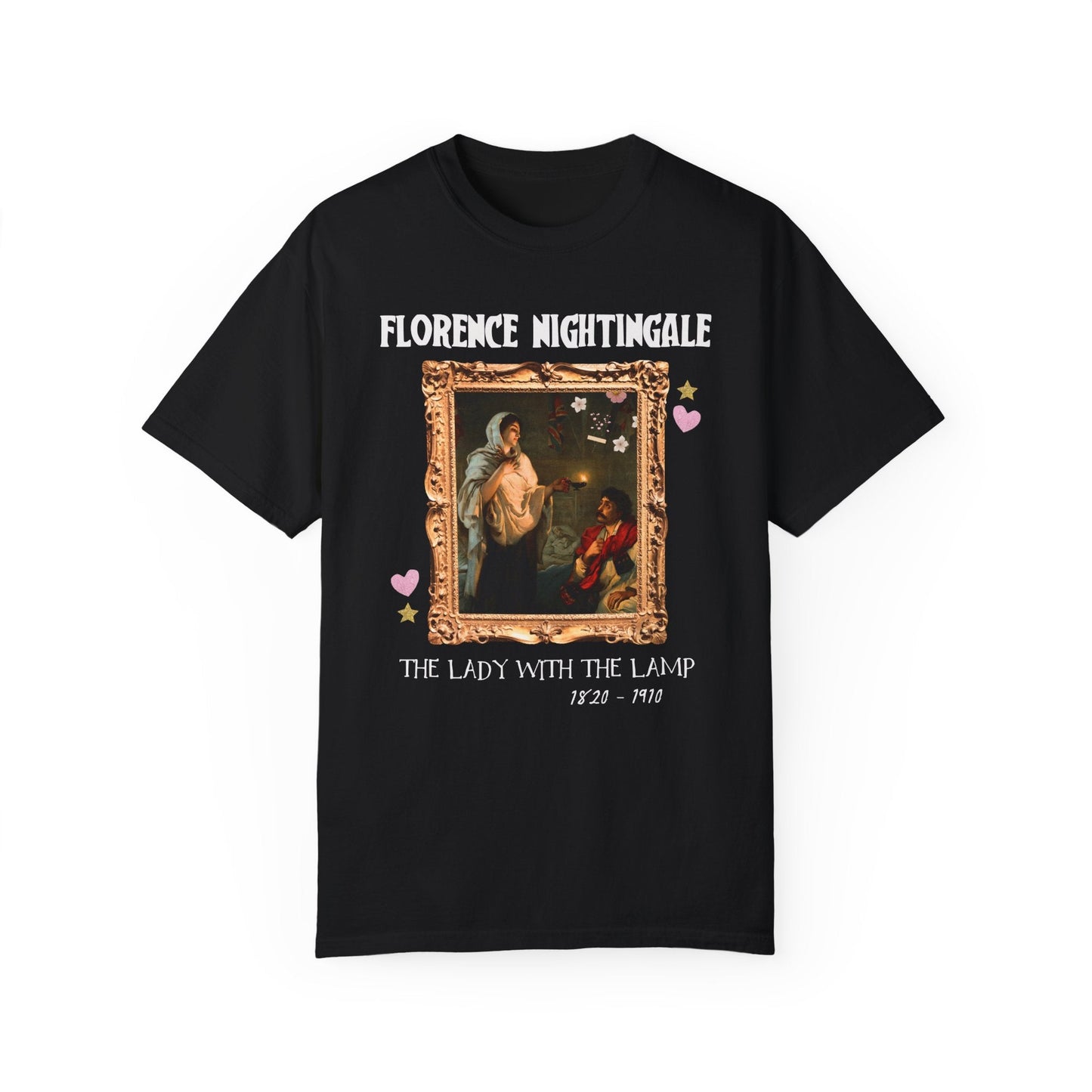 Florence Nightingale Lady with the Lamp Art History Tee Shirt for Science Teacher or Nursing Professor, Famous Painting by Henrietta Rae
