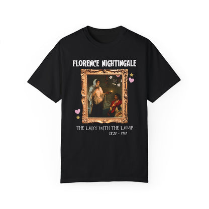 Florence Nightingale Lady with the Lamp Art History Tee Shirt for Science Teacher or Nursing Professor, Famous Painting by Henrietta Rae