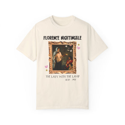 Florence Nightingale Lady with the Lamp Art History Tee Shirt for Science Teacher or Nursing Professor, Famous Painting by Henrietta Rae