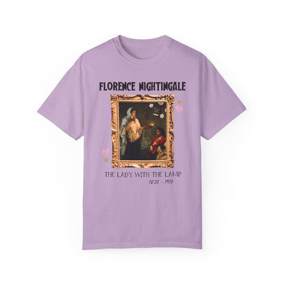 Florence Nightingale Lady with the Lamp Art History Tee Shirt for Science Teacher or Nursing Professor, Famous Painting by Henrietta Rae