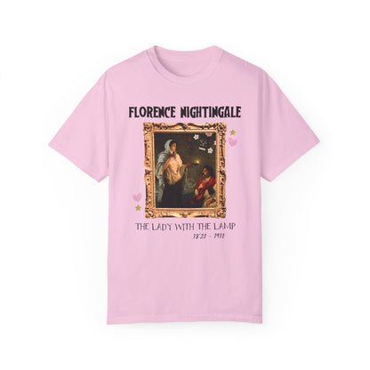 Florence Nightingale Lady with the Lamp Art History Tee Shirt for Science Teacher or Nursing Professor, Famous Painting by Henrietta Rae