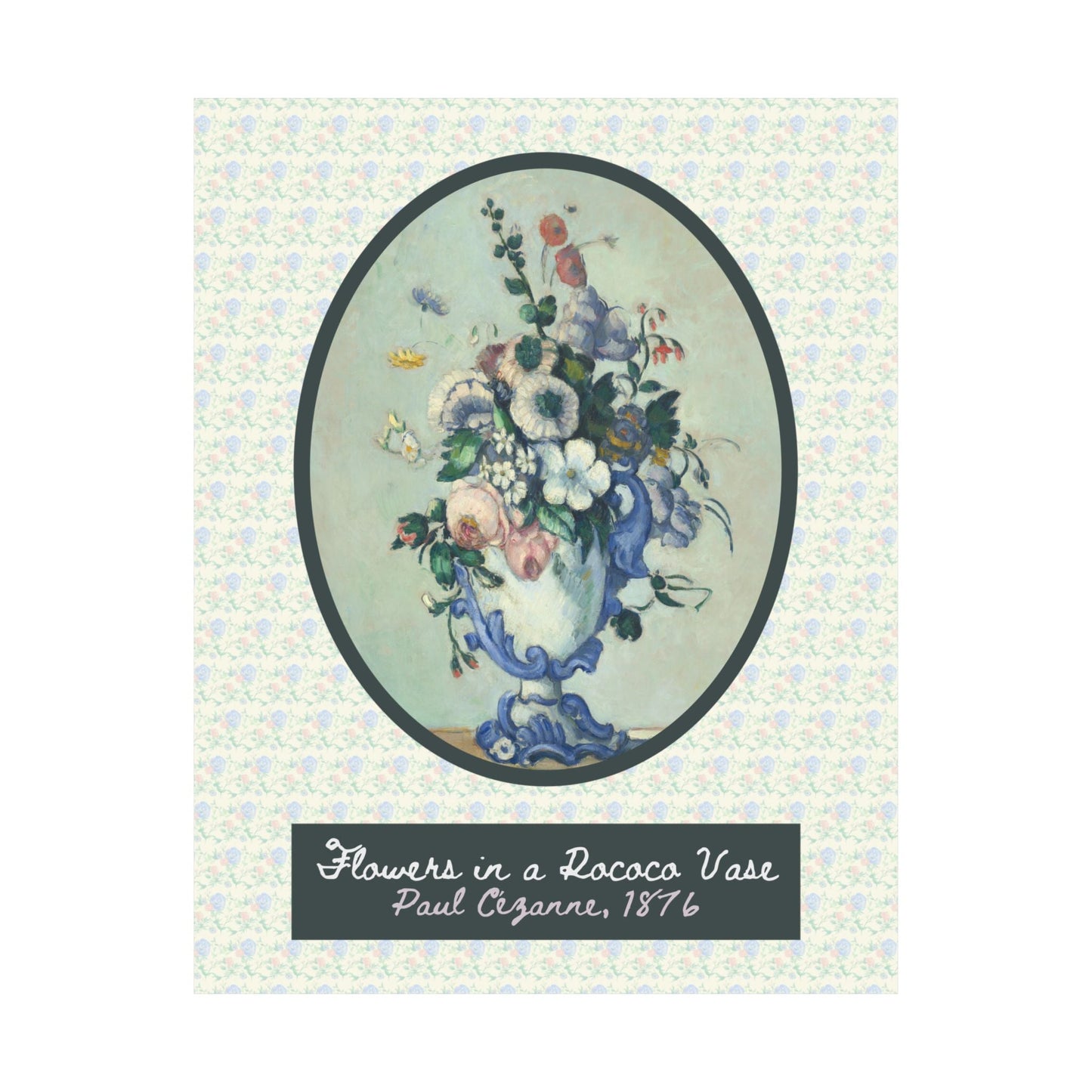 Flowers in a Rococo Vase Art Print