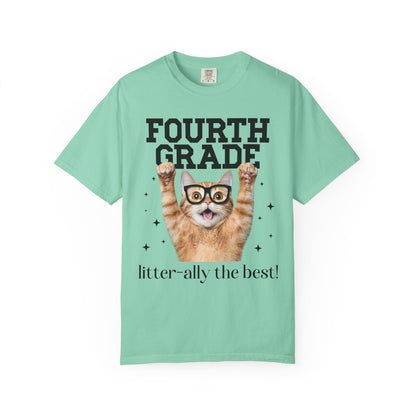 Fourth Grade Cat Teacher Tee